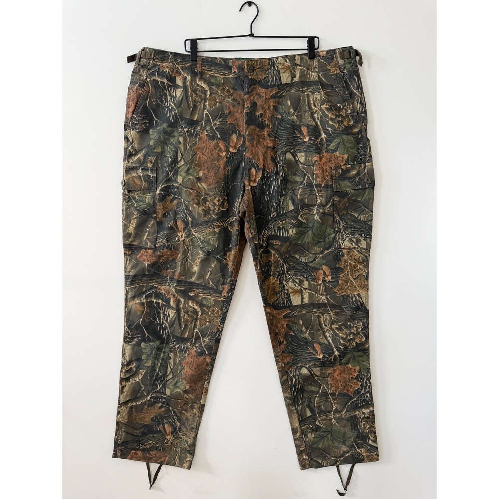 Cabelas Mens 44 Reg Seclusion 3D Camo Cargo Pants Adjustable Waist